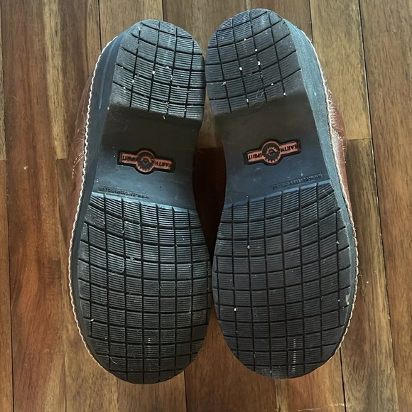 Earth Brigitte brown leather clogs - Picture 6 of 9